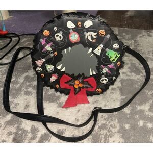 Loungefly Nightmare Before Christmas Figural Wreath Glow-In-The-Dark Bag (NEW)